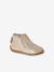Zipped Soft Leather Ankle Boots for Babies gold+old rose 