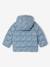 Asymmetric Jacket, Lined, for Babies grey blue+iridescent copper+Light Pink/Print 