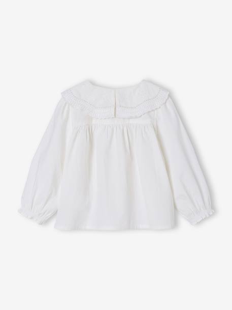 Baby shirt in poplin white 