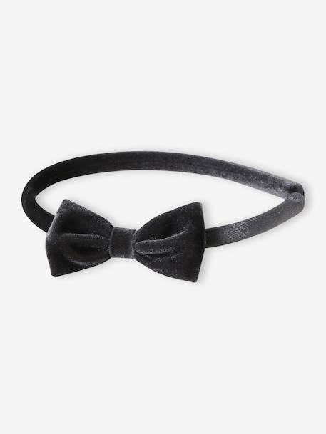 Alice Band & Hair Clip Set in Velour anthracite 