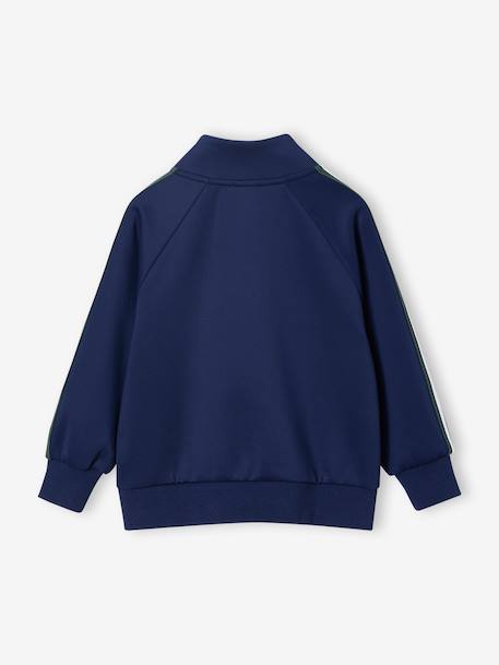 Boys' long-sleeved sweatshirt with high neck navy blue 