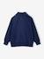 Boys' long-sleeved sweatshirt with high neck navy blue 