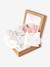 3-Piece Set for Newborns: Plain Knit Cardigan + Sleepsuit + Bodysuit rose 