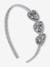Alice Band with Hearts & Sequins for Girls silver 