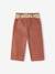Corduroy Trousers with 'Leopard' Tie Belt for Babies terracotta 