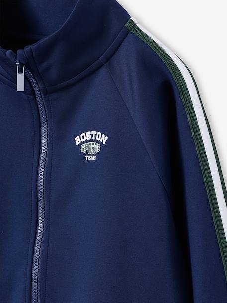Boys' long-sleeved sweatshirt with high neck navy blue 