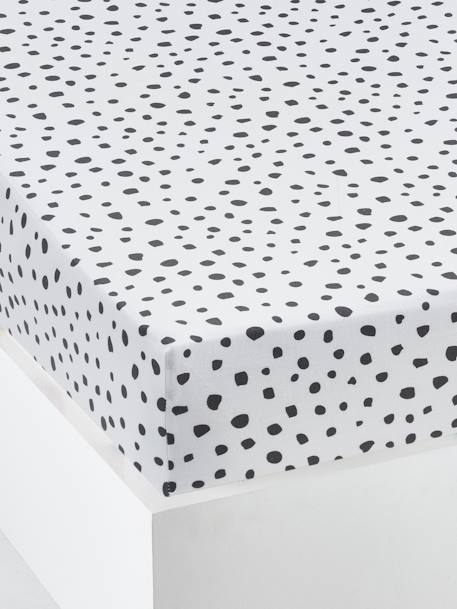 Fitted Sheet for Children, PRINCESSE & PETITS POIS White/Print 