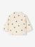 Zipped baby cardigan in printed fleece knit beige 