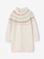 Knitted Jacquard Dress for Girls ecru+navy blue 