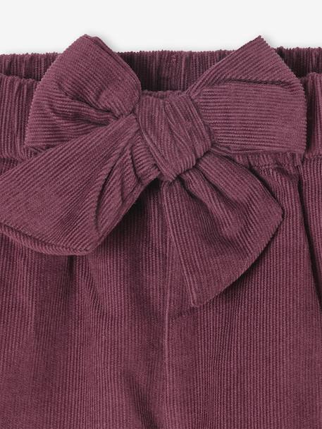 Corduroy short for babies aubergine 
