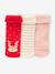 Pack of 3 Pairs of Christmas Socks for Babies rosy 