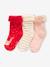 Pack of 3 Pairs of Christmas Socks for Babies rosy 