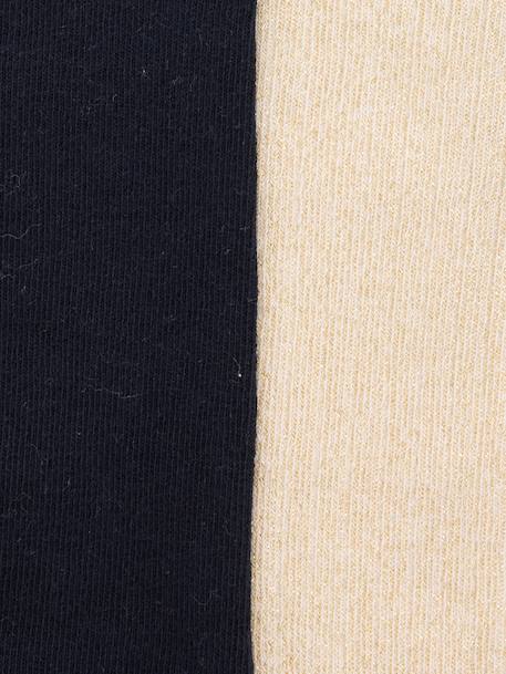 Pack of 2 pairs of Christmas tights for baby girls navy blue 