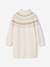 Knitted Jacquard Dress for Girls ecru+navy blue 