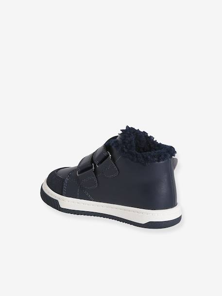 Synthetic-Lined Trainers with Hook-&-Loop Fasteners for Boys navy blue 