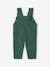 Corduroy Dungarees with Ruffles for Babies green+PURPLE DARK SOLID 