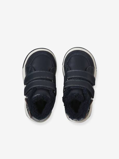 Synthetic-Lined Trainers with Hook-&-Loop Fasteners for Boys navy blue 