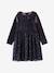 Girl's Christmas velvet dress with starry tulle anthracite 