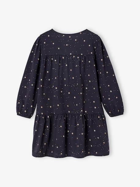 Dress with Shiny Star Print for Girls anthracite 
