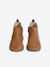 Zipped Leather Boots for Girls camel 