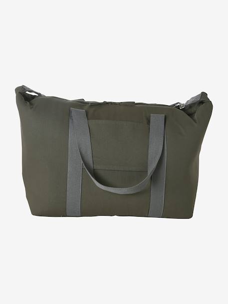 Weekend Changing Bag with Print: La Vie est Pleine de Surprises Dark Blue+GREEN MEDIUM SOLID WITH DESIG+khaki 