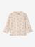 Printed long-sleeved baby t-shirt marl beige+old rose 