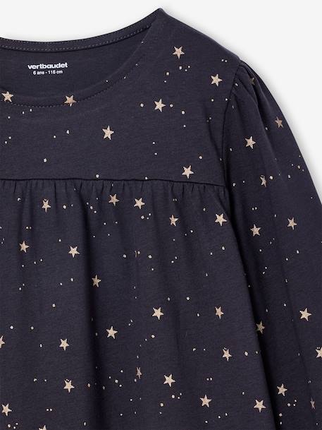 Dress with Shiny Star Print for Girls anthracite 
