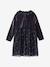 Girl's Christmas velvet dress with starry tulle anthracite 
