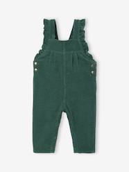 Baby-Dungarees & All-in-ones-Corduroy Dungarees with Ruffles for Babies