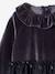 Girl's Christmas velvet dress with starry tulle anthracite 