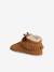 Elasticated, Lined Slippers in Soft Leather for Babies set brown 