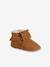 Elasticated, Lined Slippers in Soft Leather for Babies set brown 