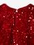 Girl's velvet and sequin dress red 