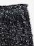 Girls' sequin Christmas shorts silver 