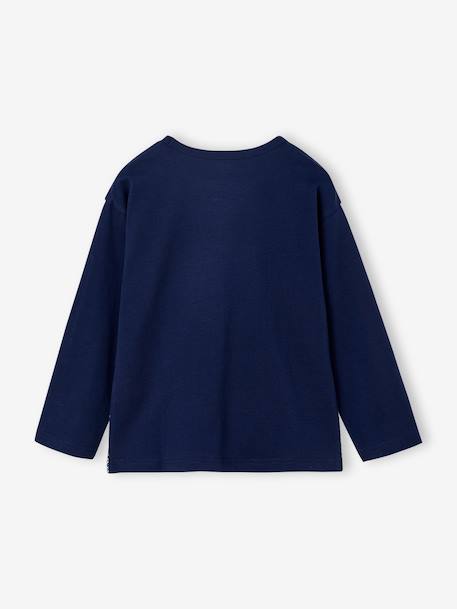 Christmas Print T-Shirt for Boys fir green+navy blue 