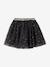 Girl's Christmas skirt in star-studded tulle anthracite 