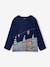 Christmas Print T-Shirt for Boys fir green+navy blue 