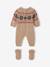 Newborn 2-piece Christmas knitted set: jumpsuit + socks marl beige 