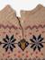 Newborn 2-piece Christmas knitted set: jumpsuit + socks marl beige 