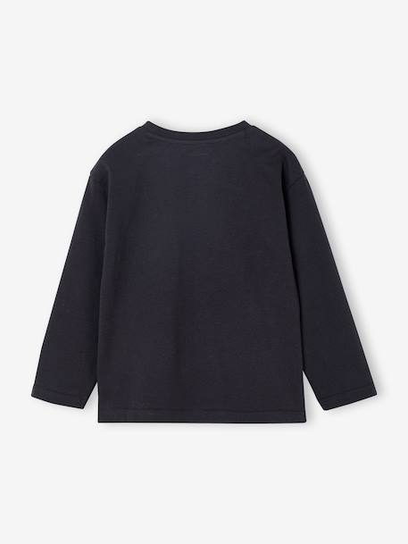 T-Shirt with Print on the Front for Boys anthracite+ecru 