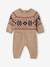 Newborn 2-piece Christmas knitted set: jumpsuit + socks marl beige 
