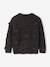 Girl's Christmas cable knit jumper with bows anthracite 