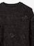 Girl's Christmas cable knit jumper with bows anthracite 