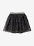 Girl's Christmas skirt in star-studded tulle anthracite 