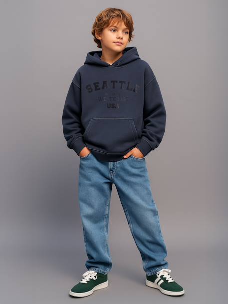 Hooded Sweatshirt with Print for Boys, JONEN black 