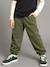 Oversized Fleece Trousers for Boys, JONEN khaki 
