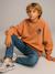 Pack of 2 Plain Long-Sleeved Sweatshirts for Boys, JONEN caramel 
