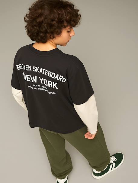 T-Shirt with 2-in-1 Effect, JONEN anthracite 
