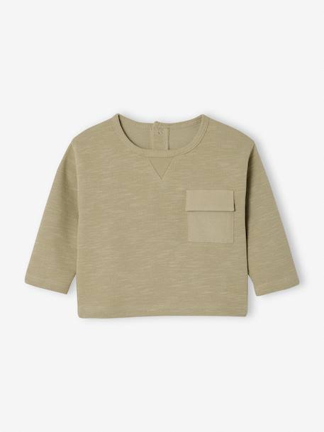 Long-sleeved baby t-shirt khaki 