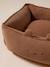 Quilted velvet pet basket FAMILY camel 